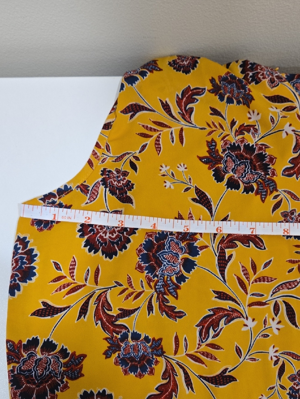 Market & Spruce Mustard Floral Blouse - Picture 12 of 13